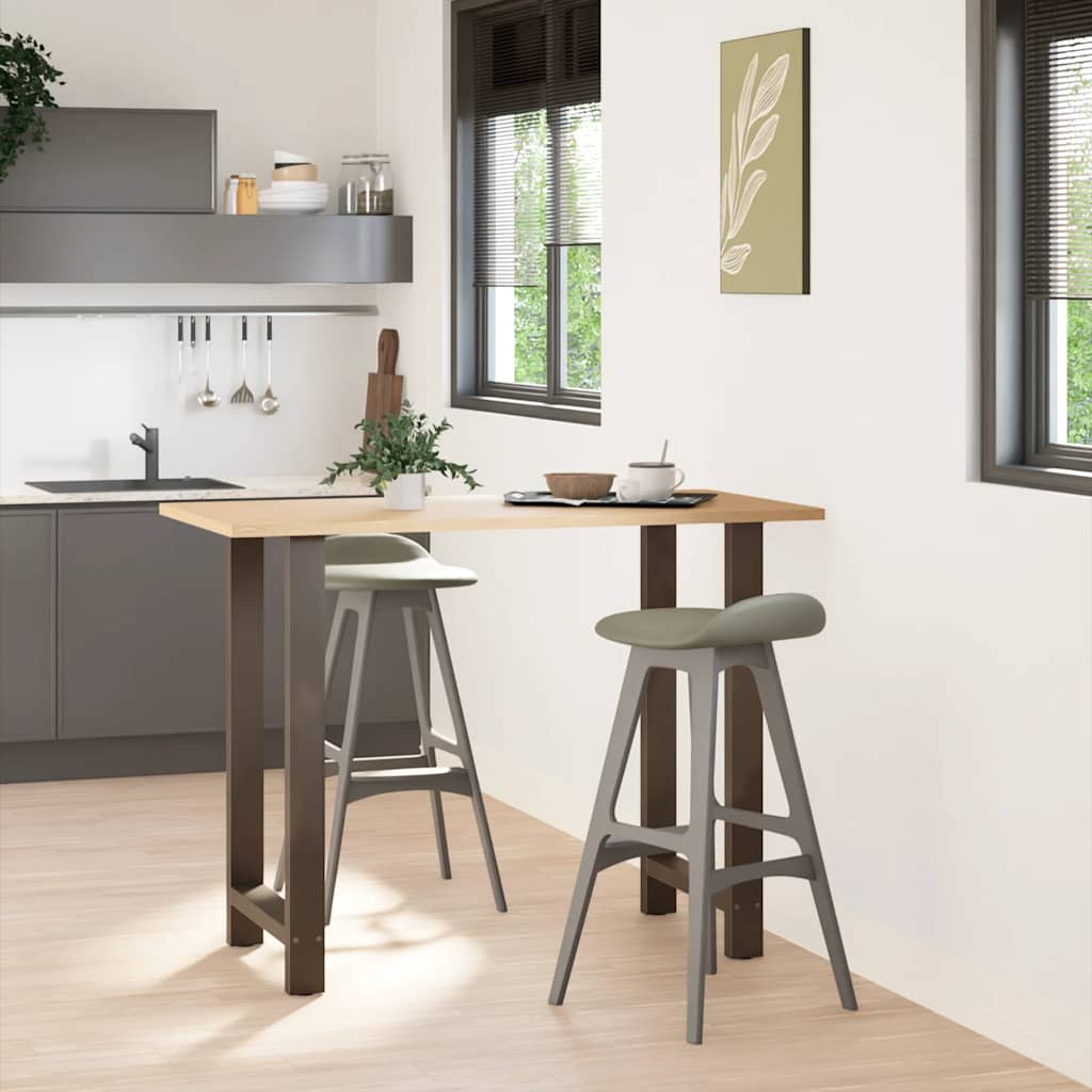 vidaXL Nogi do stołu barowego Naturalna stal 2 szt. 60x(100-101) cm Stal