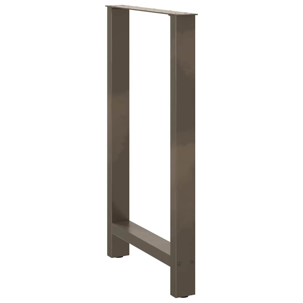 vidaXL Nogi do stołu barowego Naturalna stal 2 szt. 60x(100-101) cm Stal
