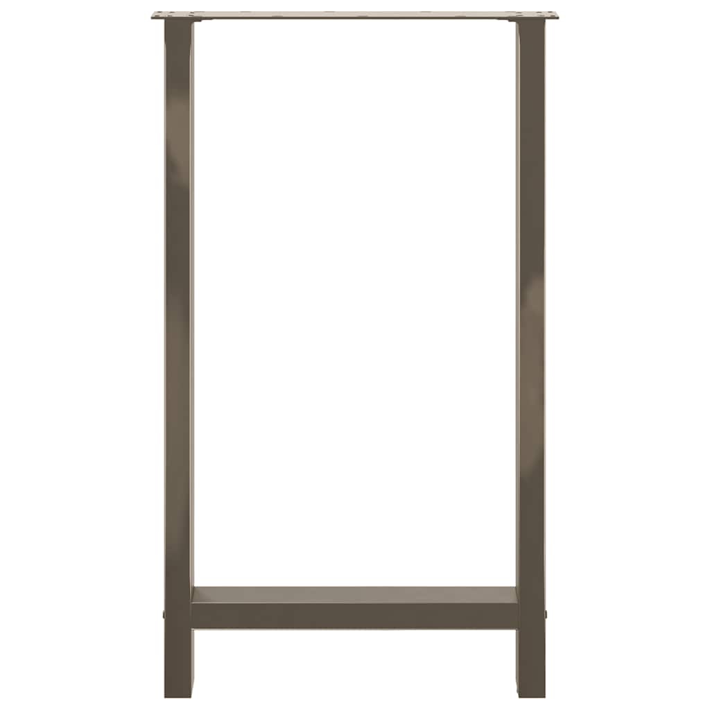vidaXL Nogi do stołu barowego Naturalna stal 2 szt. 60x(100-101) cm Stal