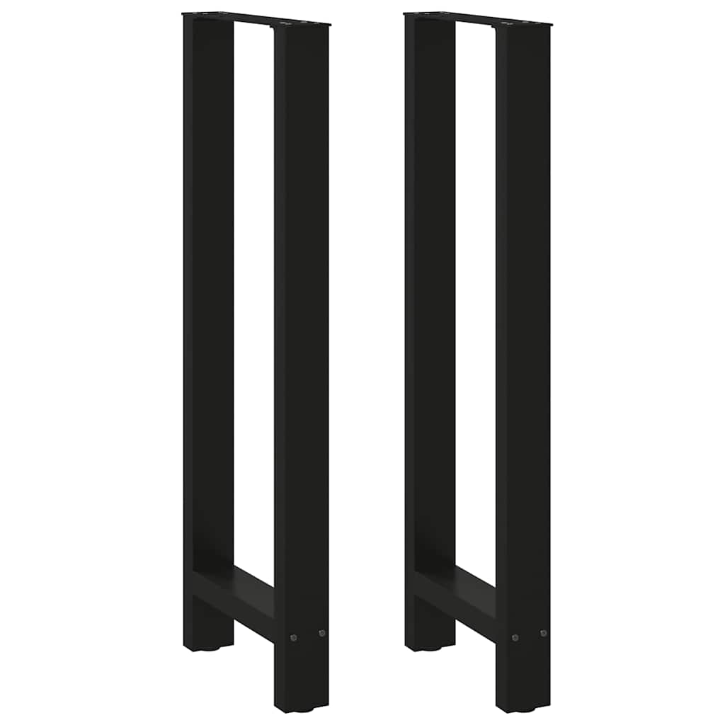 vidaXL Nogi do stołu barowego czarne 2 szt. 40x(110-111) cm stal