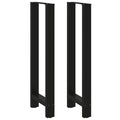 vidaXL Nogi do stołu barowego czarne 2 szt. 40x(110-111) cm stal