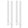 vidaXL Nogi do stołu barowego białe 2 szt. 40x(110-111) cm stal