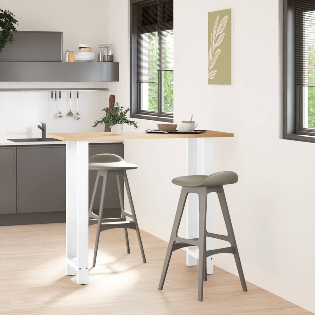 vidaXL Nogi do stołu barowego białe 2 szt. 40x(110-111) cm stal