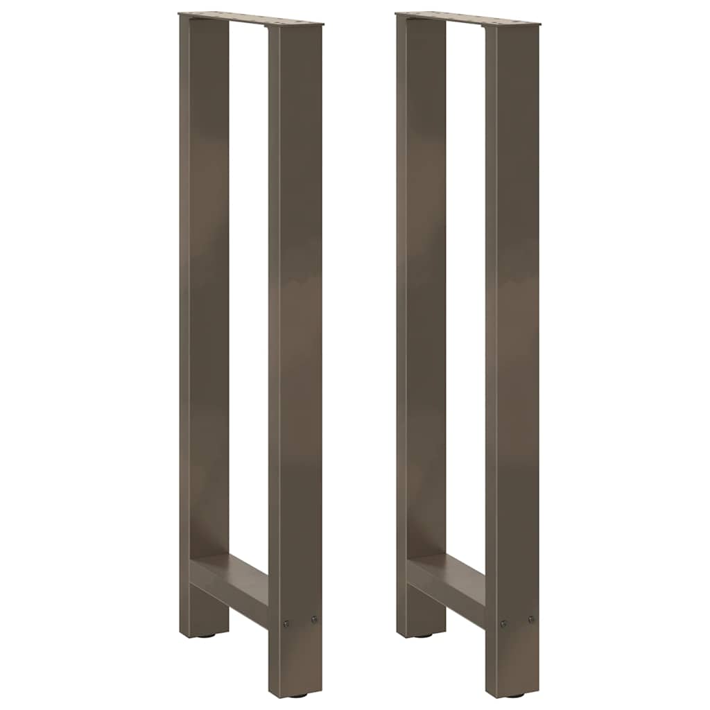 vidaXL Nogi do stołu barowego Naturalna stal 2 szt. 40x(110-111) cm Stal