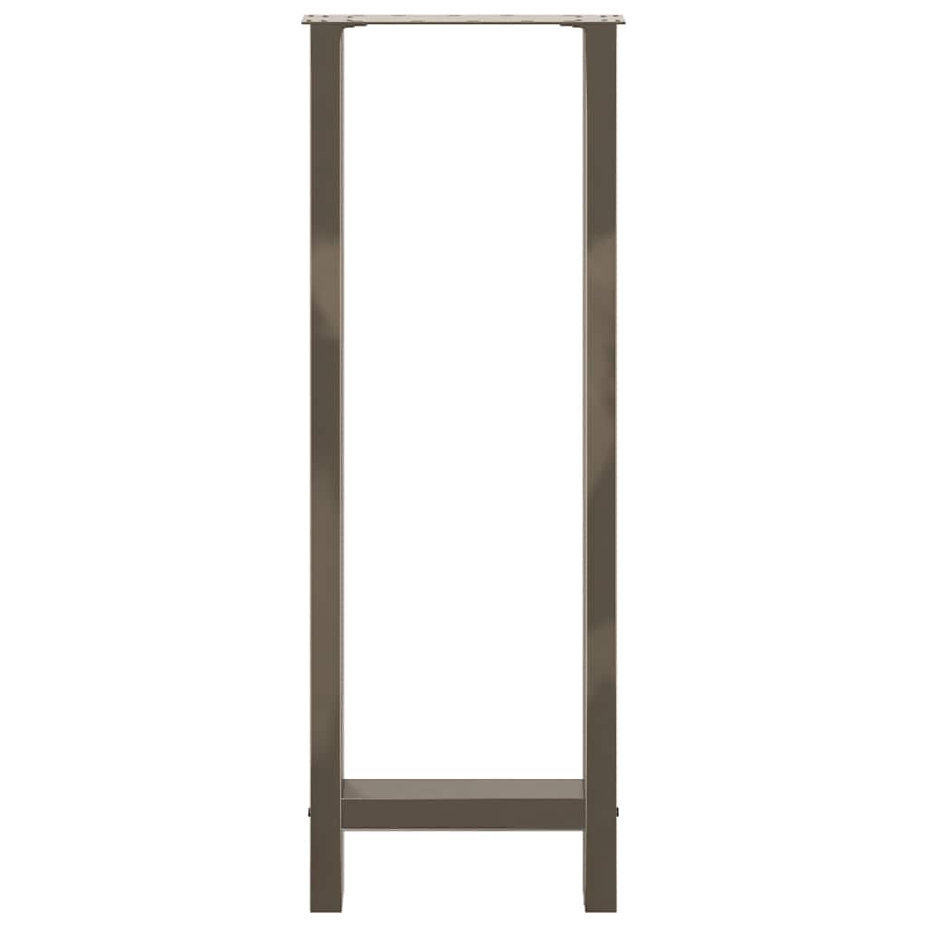 vidaXL Nogi do stołu barowego Naturalna stal 2 szt. 40x(110-111) cm Stal