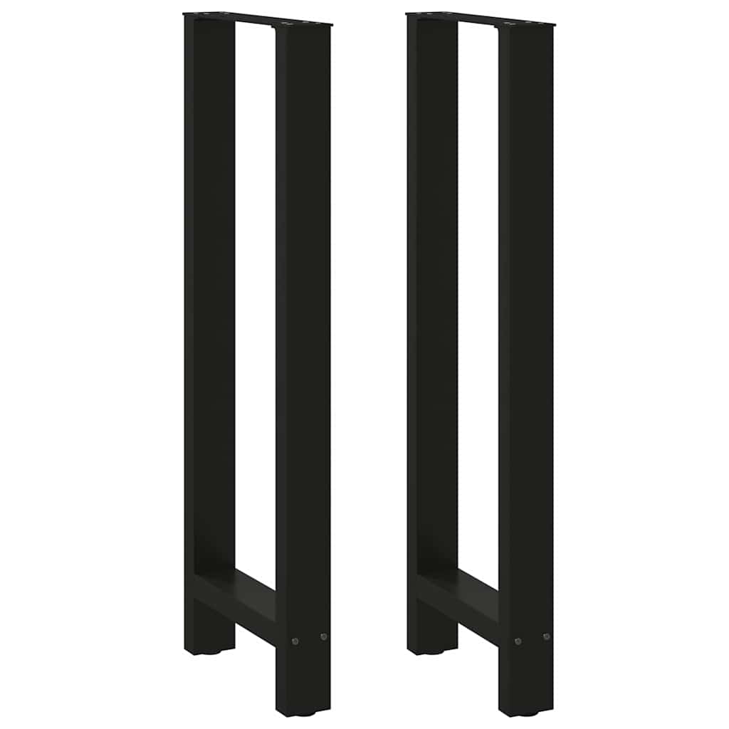 vidaXL Nogi do stołu barowego czarne 2 szt. 50x(110-111) cm stal