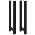 vidaXL Nogi do stołu barowego czarne 2 szt. 50x(110-111) cm stal
