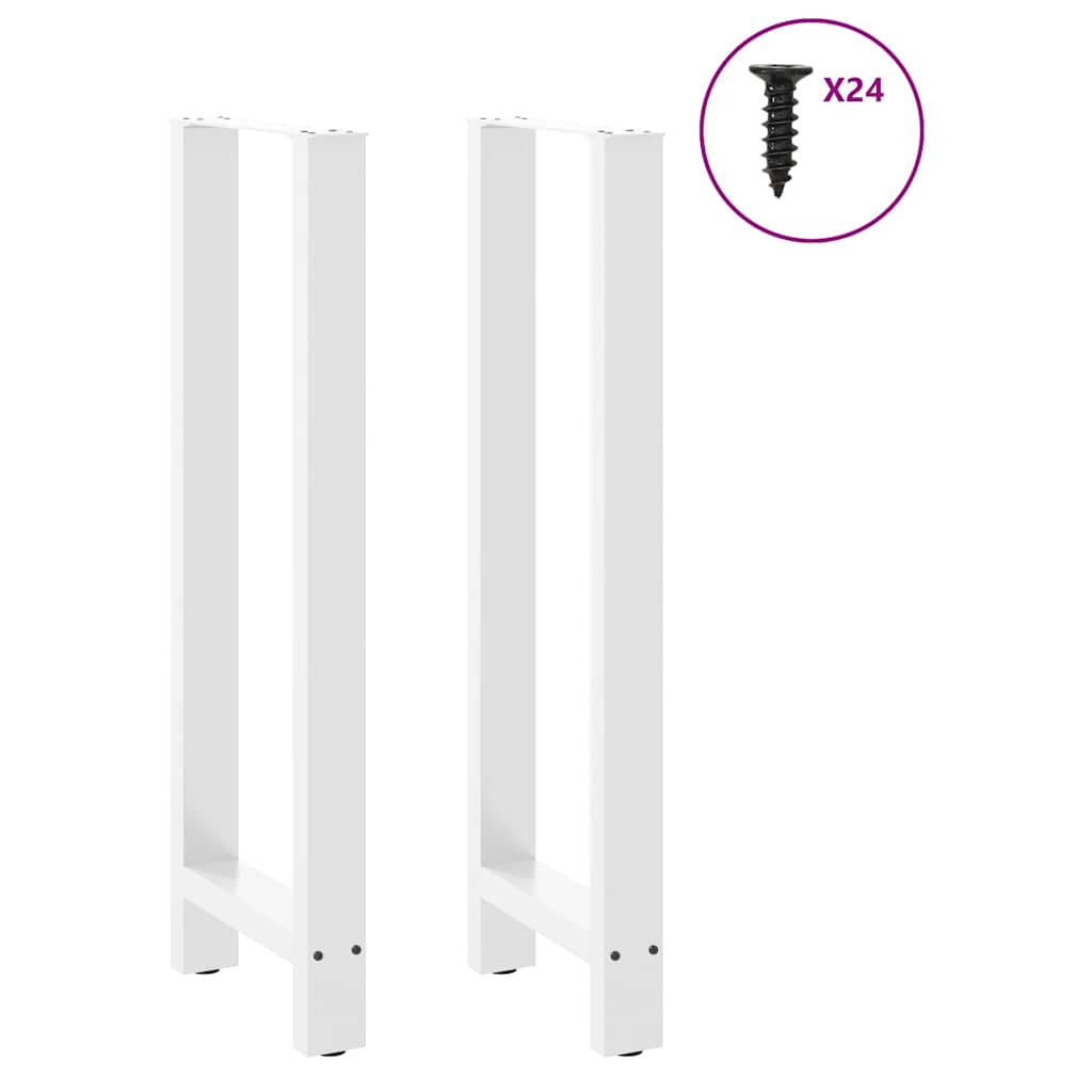 vidaXL Nogi do stołu barowego białe 2 szt. 50x(110-111) cm stal