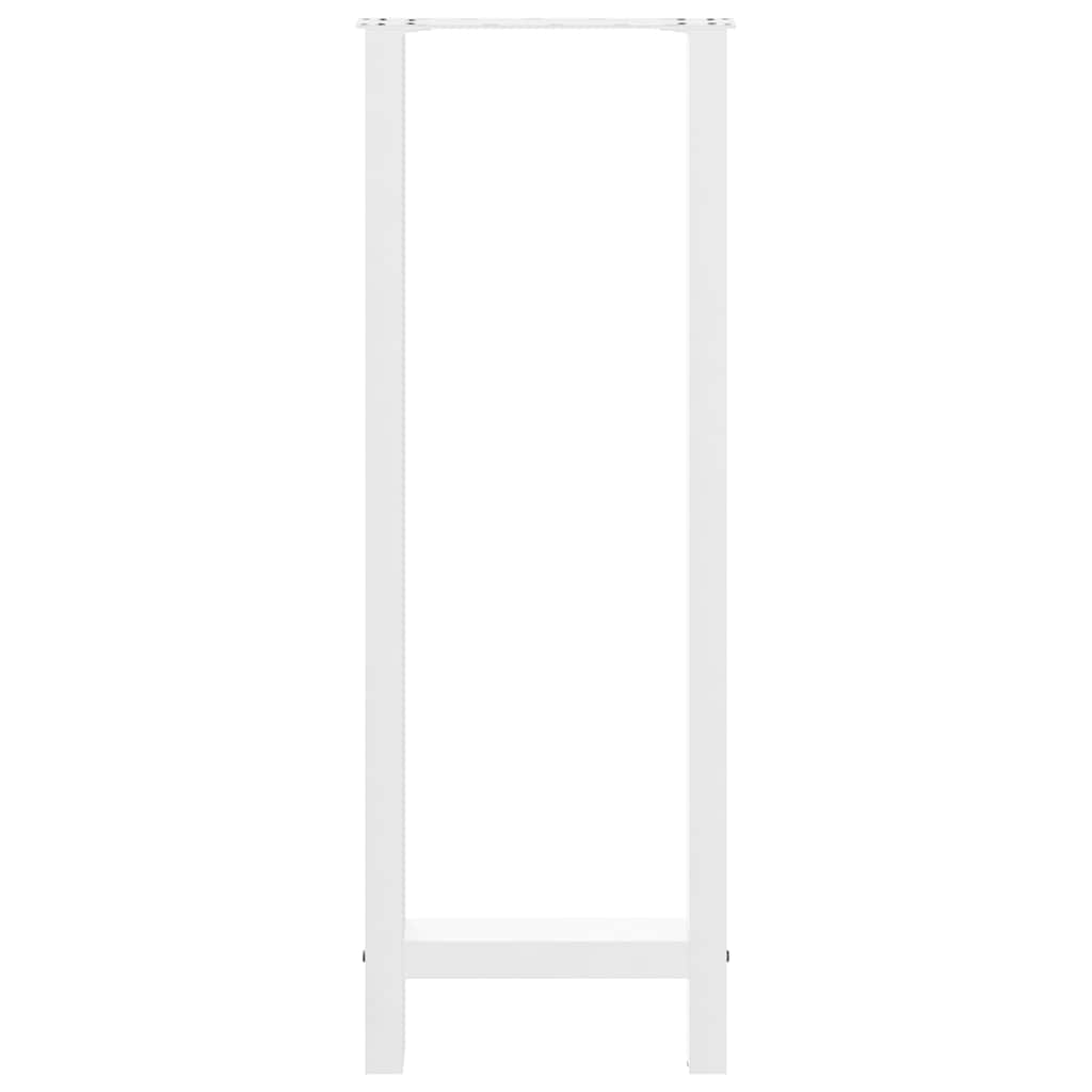 vidaXL Nogi do stołu barowego białe 2 szt. 50x(110-111) cm stal
