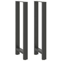 vidaXL Nogi do stołu barowego Antracyt 2 szt. 50x(110-111) cm Stal