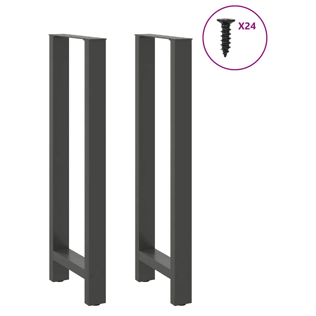 vidaXL Nogi do stołu barowego Antracyt 2 szt. 50x(110-111) cm Stal