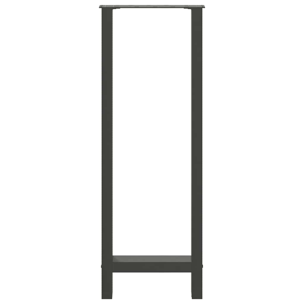 vidaXL Nogi do stołu barowego Antracyt 2 szt. 50x(110-111) cm Stal