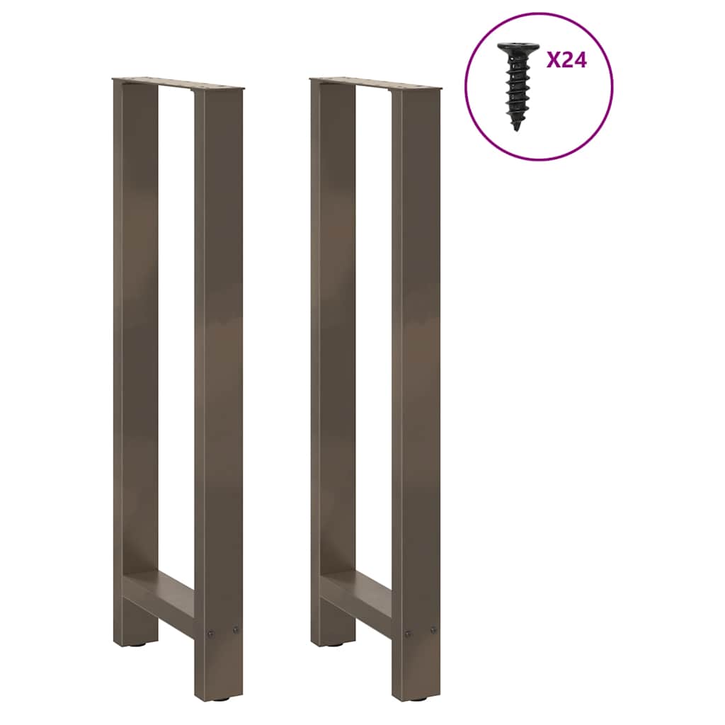 vidaXL Nogi do stołu barowego Naturalna stal 2 szt. 50x(110-111) cm Stal