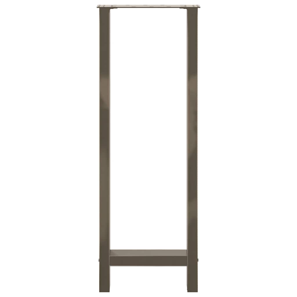 vidaXL Nogi do stołu barowego Naturalna stal 2 szt. 50x(110-111) cm Stal