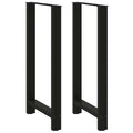 vidaXL Nogi do stołu barowego czarne 2 szt. 60x(110-111) cm stal