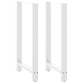 vidaXL Nogi do stołu barowego białe 2 szt. 60x(110-111) cm stal