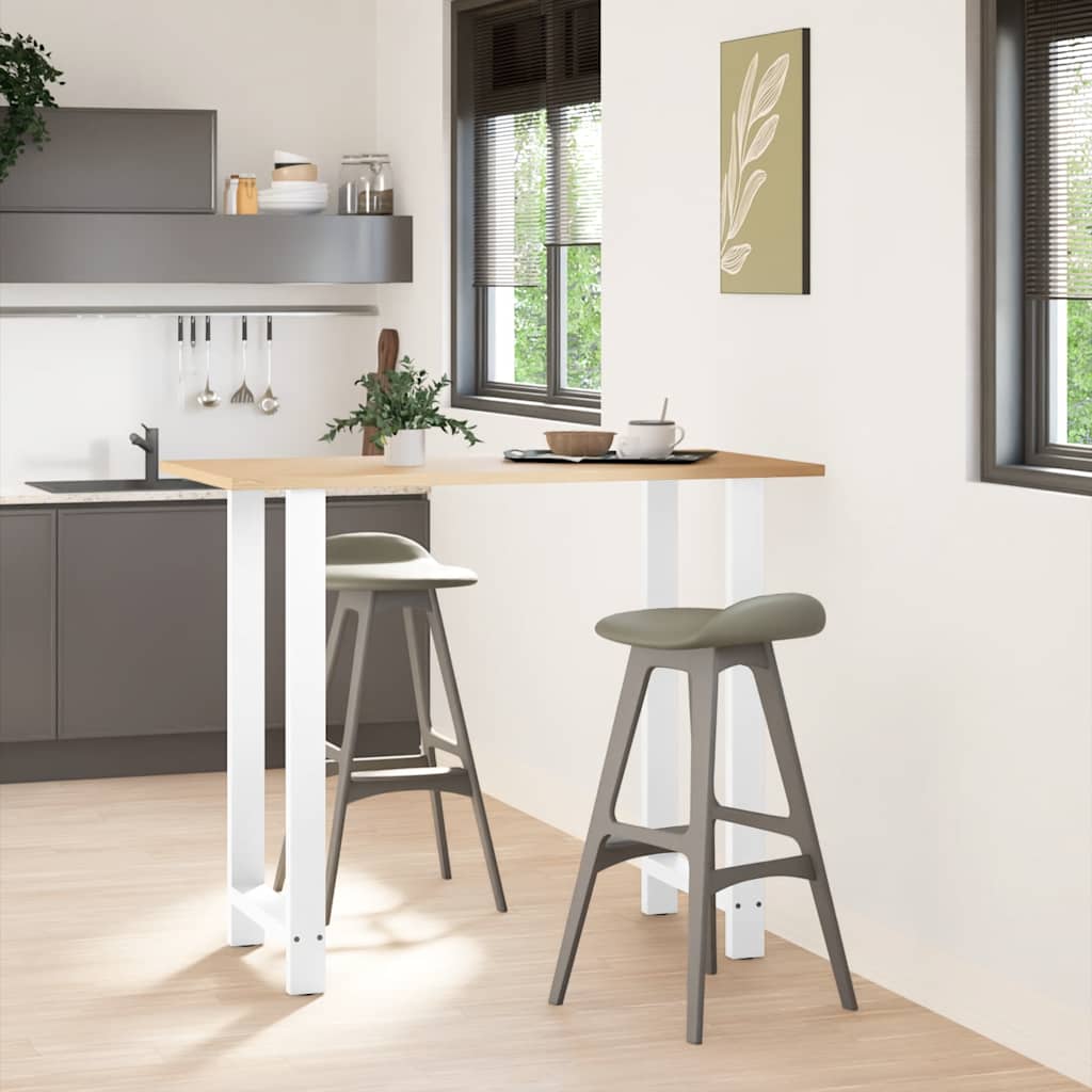 vidaXL Nogi do stołu barowego białe 2 szt. 60x(110-111) cm stal