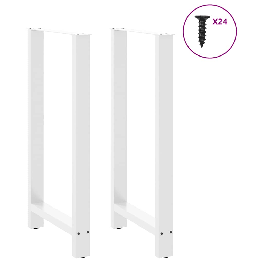 vidaXL Nogi do stołu barowego białe 2 szt. 60x(110-111) cm stal
