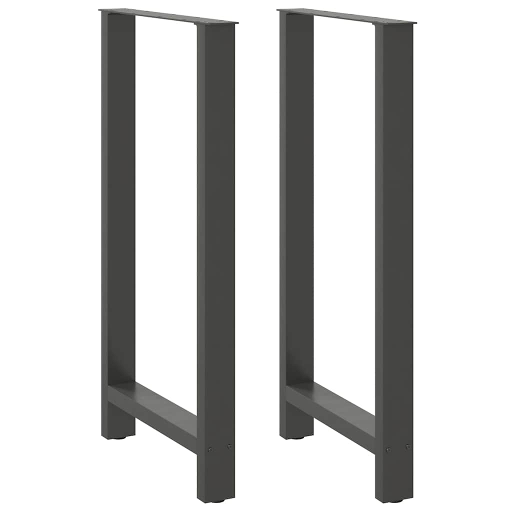 vidaXL Nogi do stołu barowego Antracyt 2 szt. 60x(110-111) cm Stal
