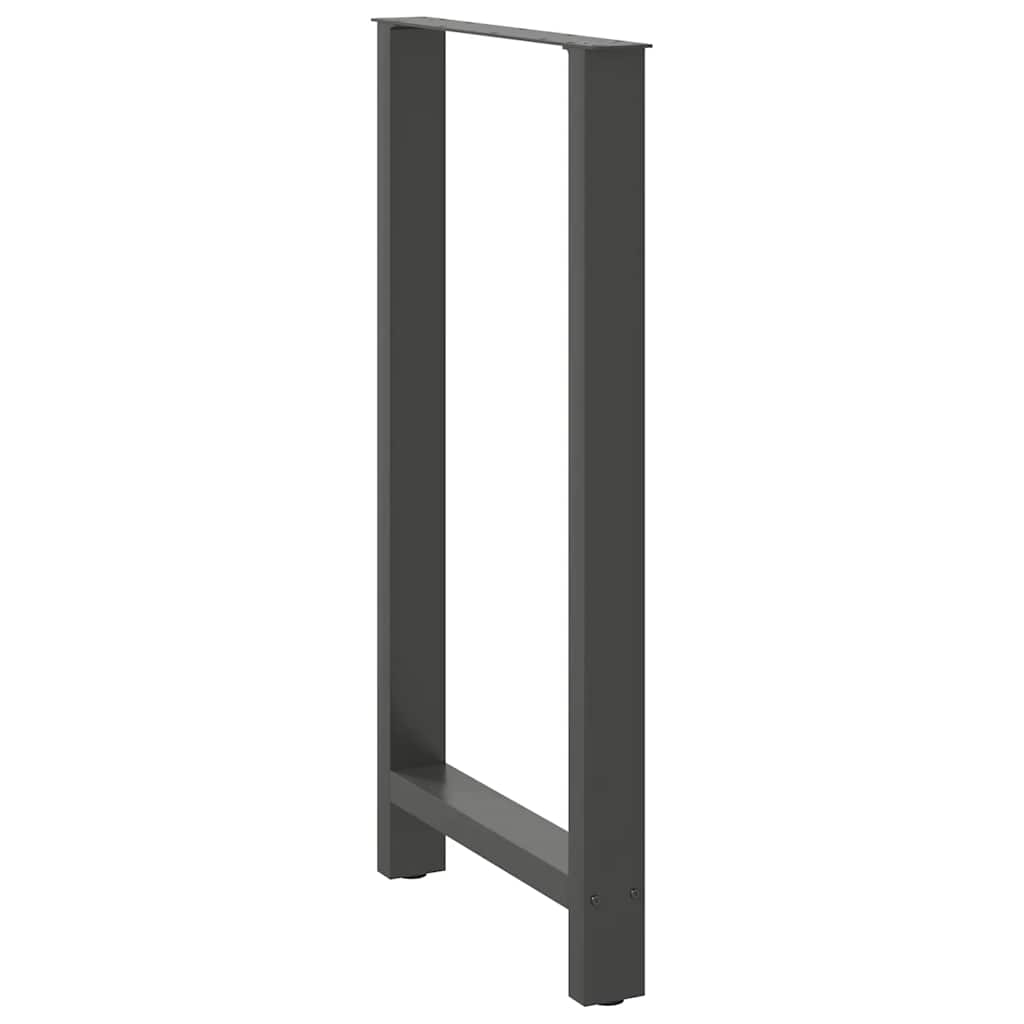 vidaXL Nogi do stołu barowego Antracyt 2 szt. 60x(110-111) cm Stal