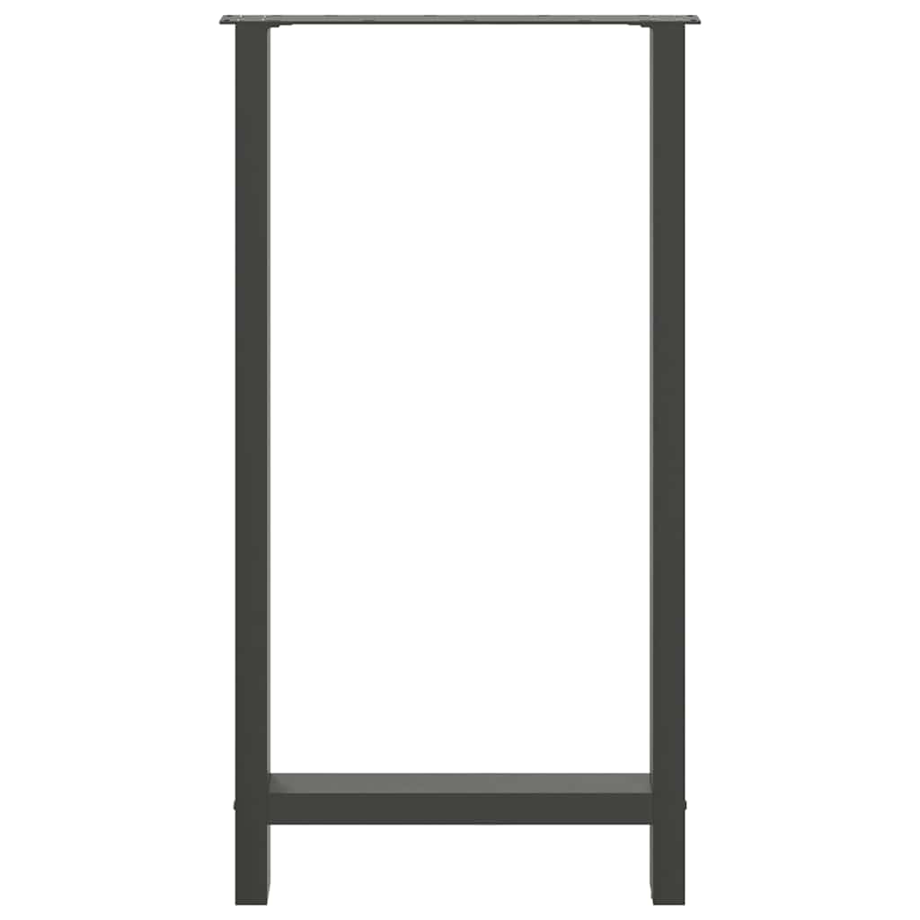 vidaXL Nogi do stołu barowego Antracyt 2 szt. 60x(110-111) cm Stal