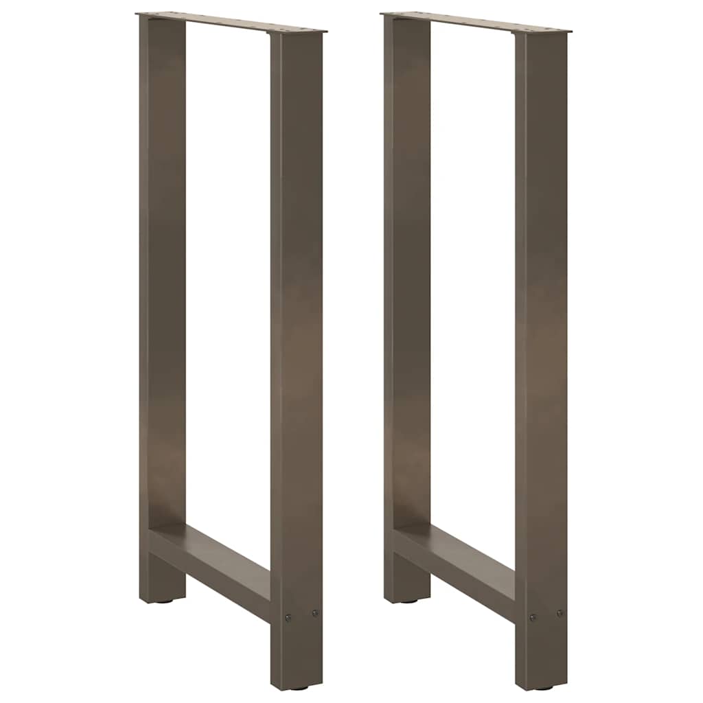 vidaXL Nogi do stołu barowego Naturalna stal 2 szt. 60x(110-111) cm Stal