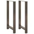 vidaXL Nogi do stołu barowego Naturalna stal 2 szt. 60x(110-111) cm Stal