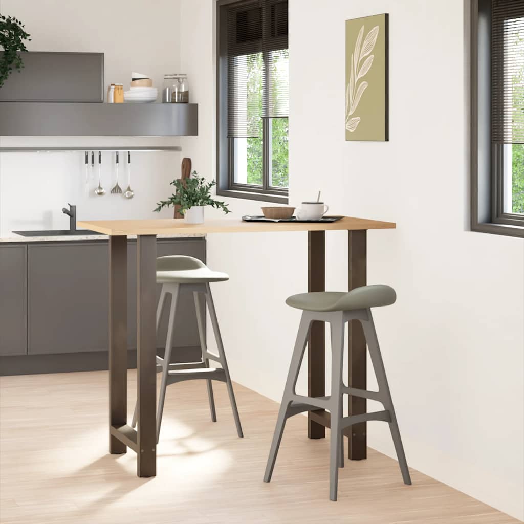 vidaXL Nogi do stołu barowego Naturalna stal 2 szt. 60x(110-111) cm Stal