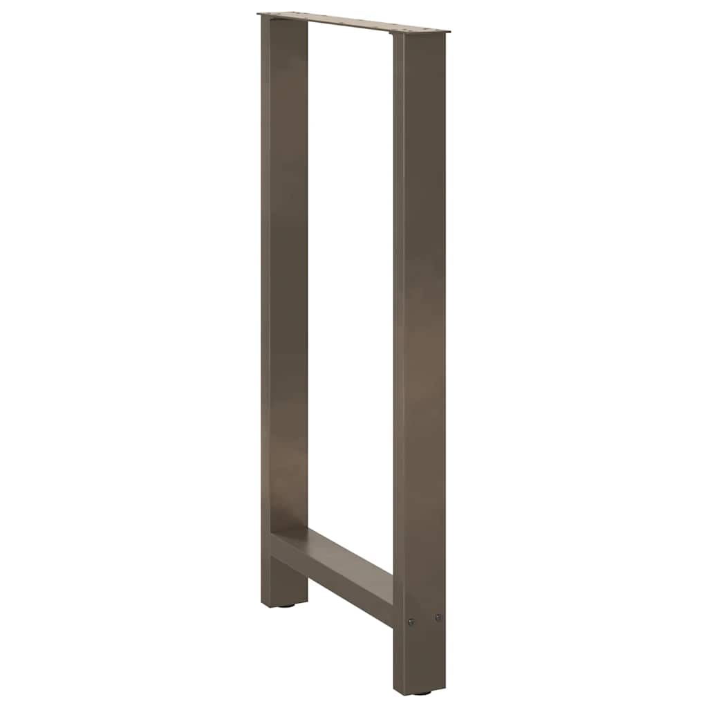 vidaXL Nogi do stołu barowego Naturalna stal 2 szt. 60x(110-111) cm Stal