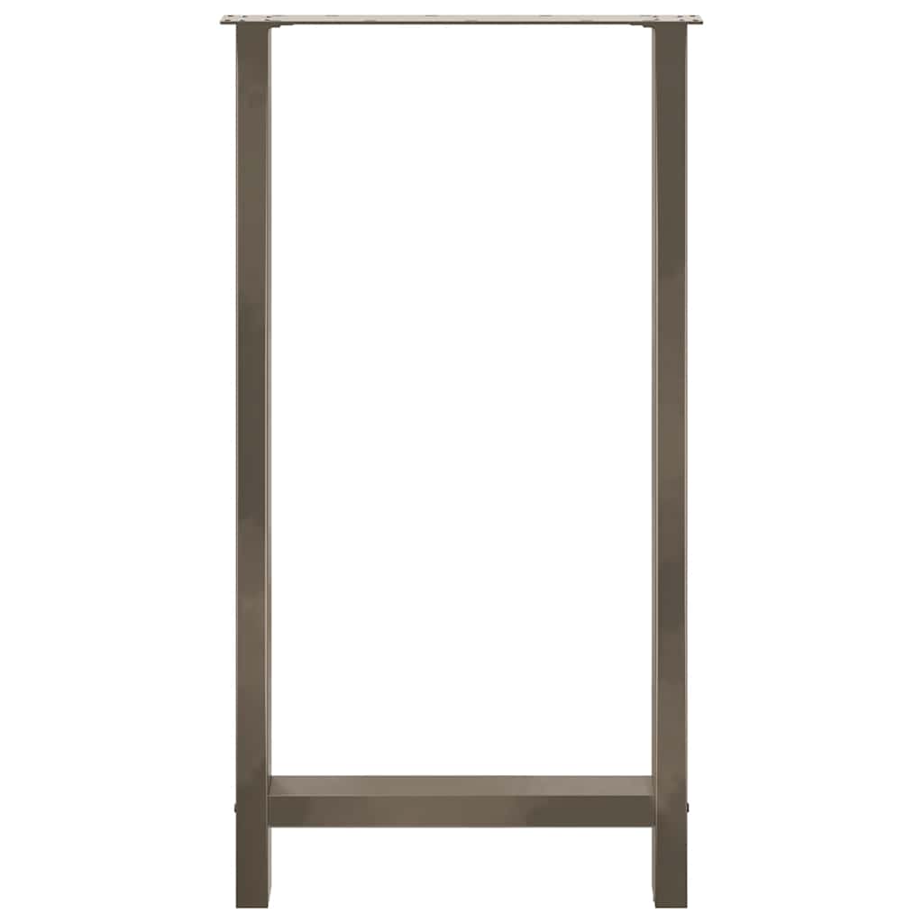 vidaXL Nogi do stołu barowego Naturalna stal 2 szt. 60x(110-111) cm Stal