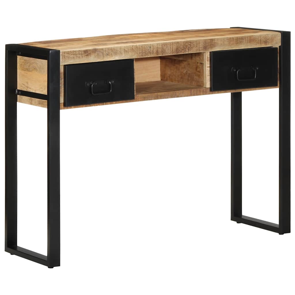 vidaXL Konsola Stolik 100x35x75 cm lite drewno surowe mango