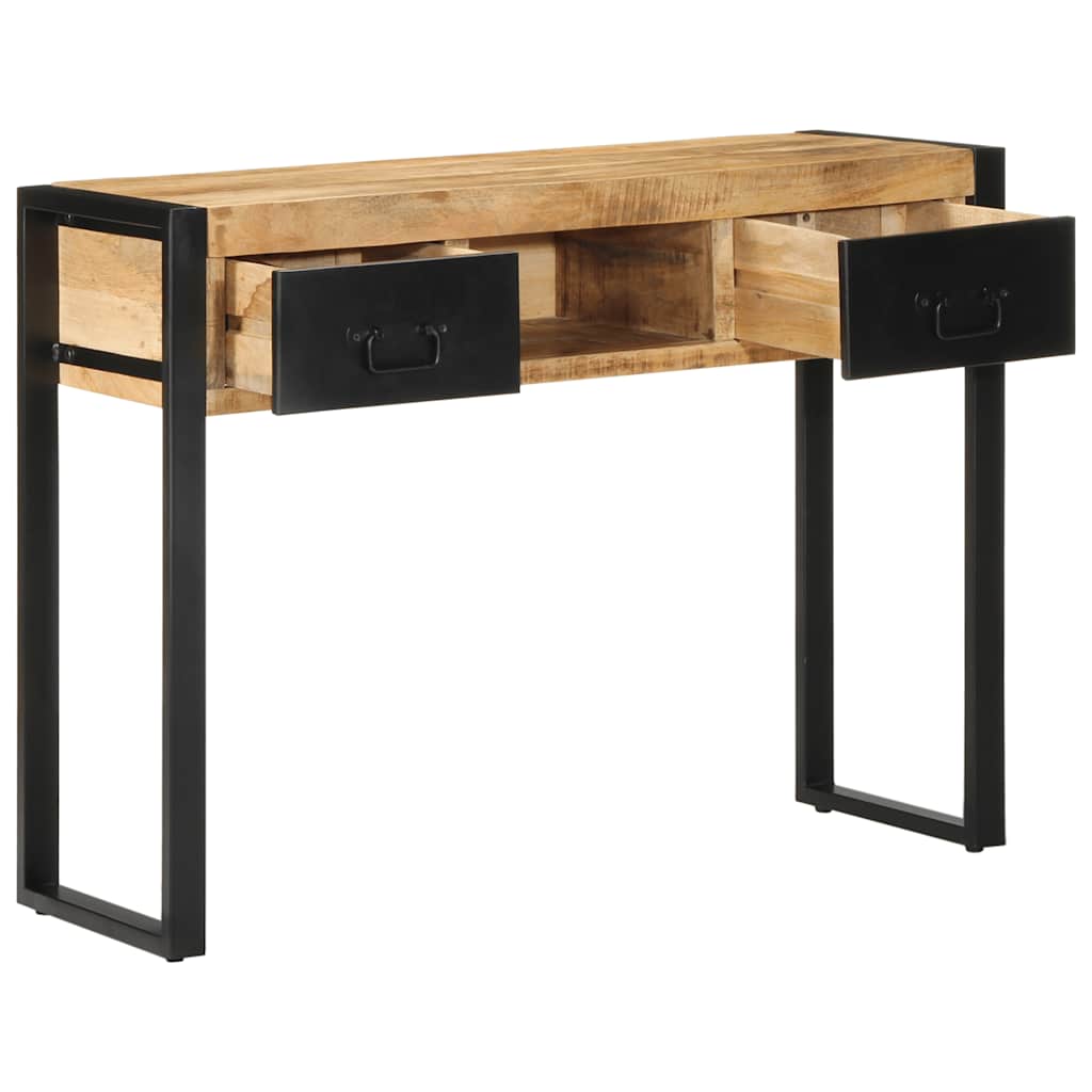 vidaXL Konsola Stolik 100x35x75 cm lite drewno surowe mango