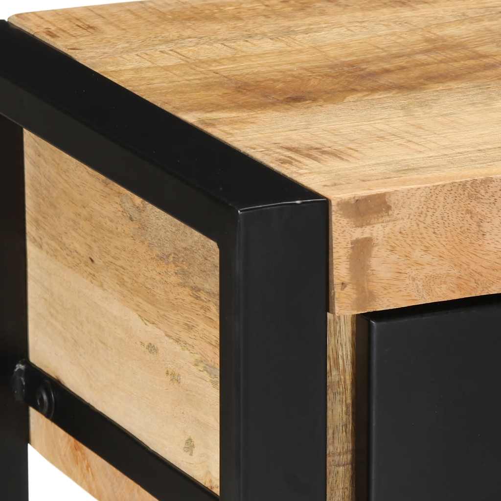 vidaXL Konsola Stolik 100x35x75 cm lite drewno surowe mango