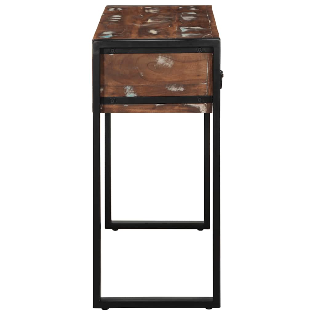 vidaXL Konsola Stolik Wielokolorowy 100x35x75 cm Drewno lite odzyskane