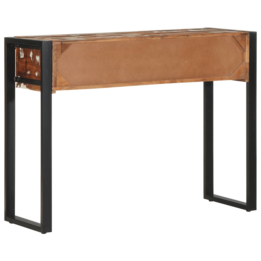 vidaXL Konsola Stolik Wielokolorowy 100x35x75 cm Drewno lite odzyskane