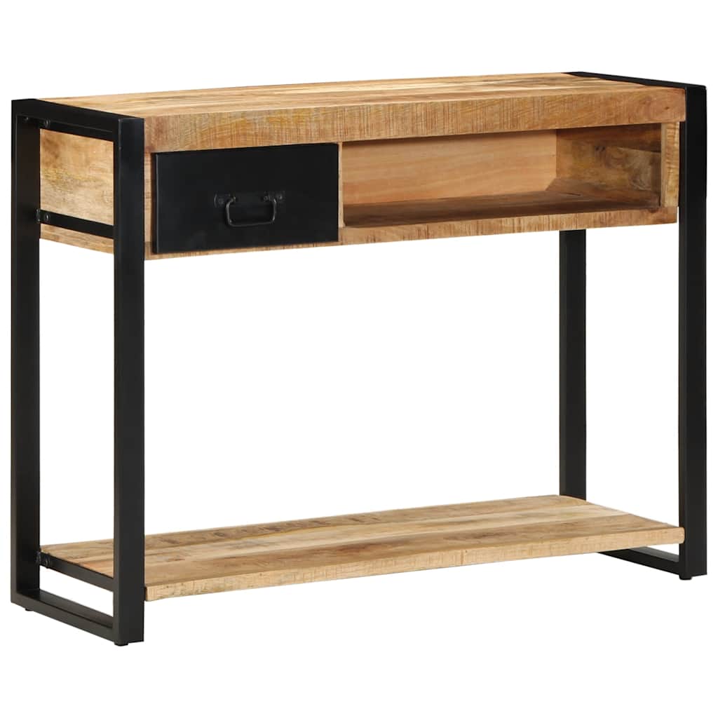 vidaXL Konsola Stolik 100x35x75 cm lite drewno surowe mango