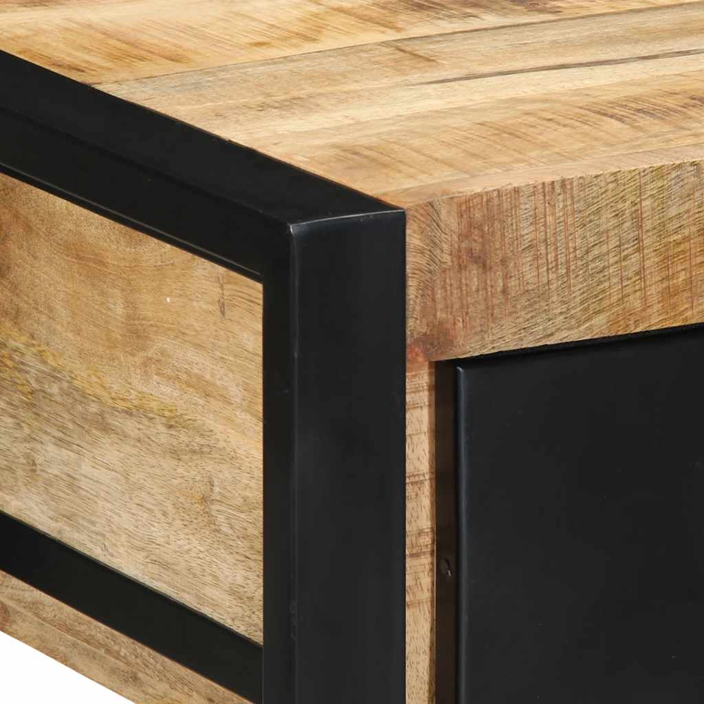 vidaXL Konsola Stolik 100x35x75 cm lite drewno surowe mango