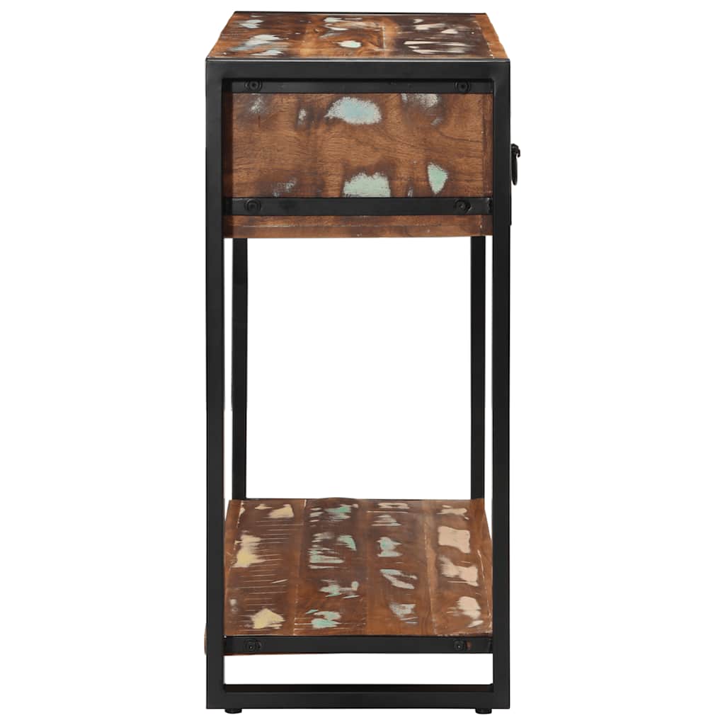 vidaXL Konsola Stolik Wielokolorowy 100x35x75 cm Drewno lite odzyskane