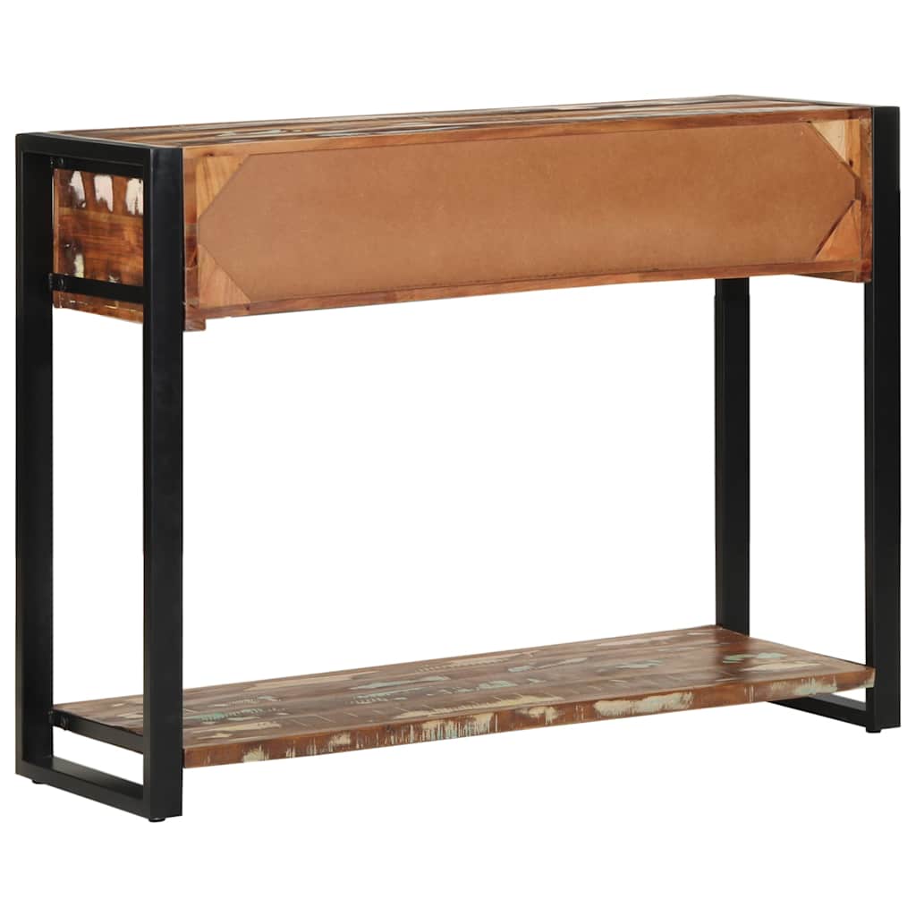 vidaXL Konsola Stolik Wielokolorowy 100x35x75 cm Drewno lite odzyskane