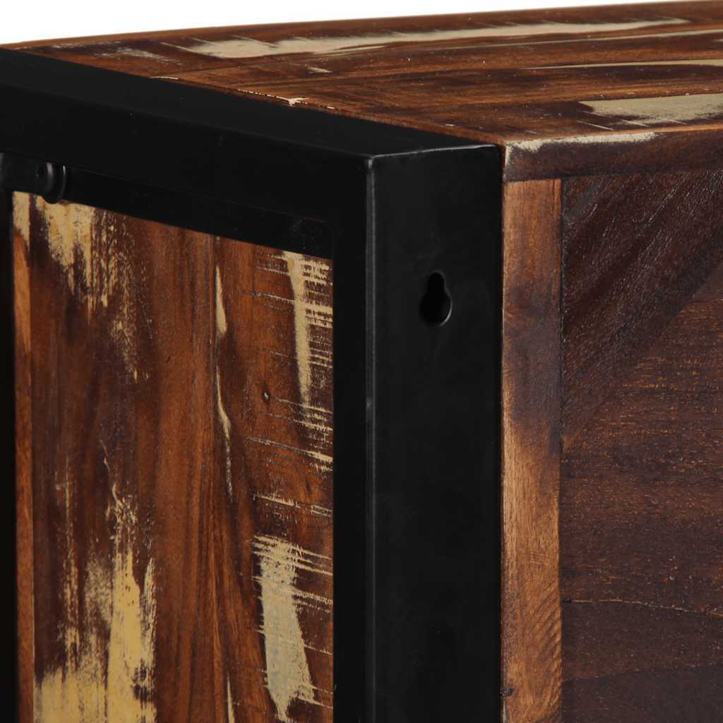 vidaXL Szafka RTV wielokolorowa 80x30x25 cm lite drewno odzyskane