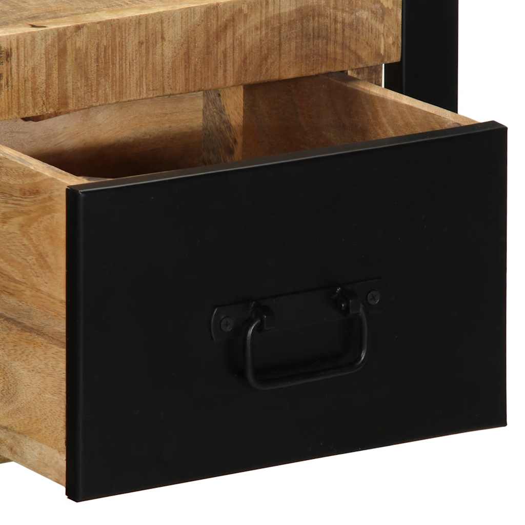 vidaXL Szafki nocne 2 szt. 40x35x25 cm Drewno lite surowe Mango