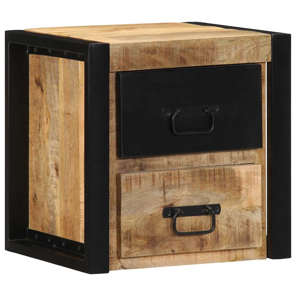 vidaXL Szafki nocne 2 szt. 40x35x40 cm Drewno lite surowe Mango