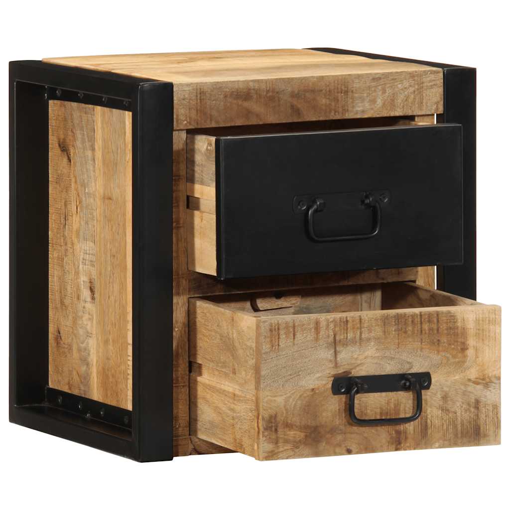 vidaXL Szafki nocne 2 szt. 40x35x40 cm Drewno lite surowe Mango