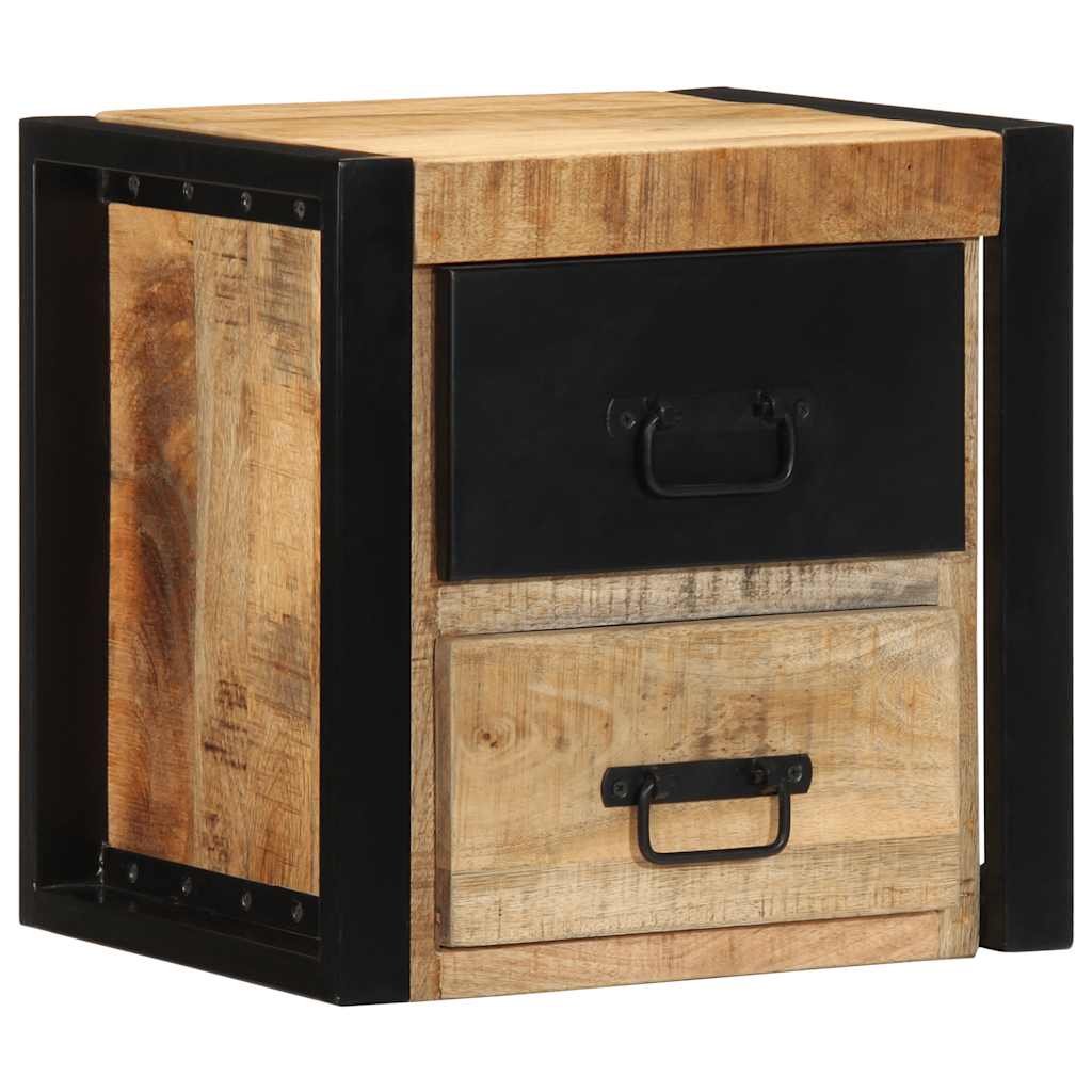 vidaXL Szafki nocne 2 szt. 40x35x40 cm Drewno lite surowe Mango