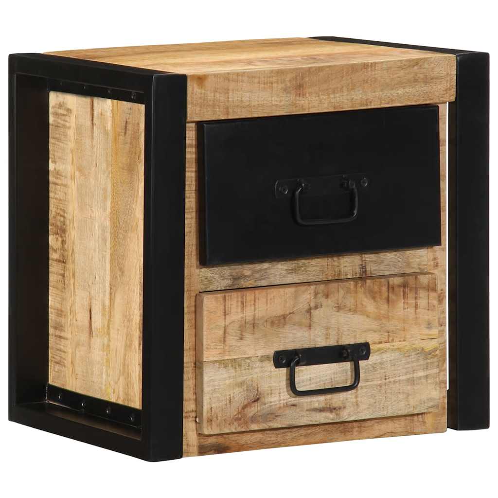 vidaXL Szafki nocne 2 szt. 40x35x40 cm Drewno lite surowe Mango
