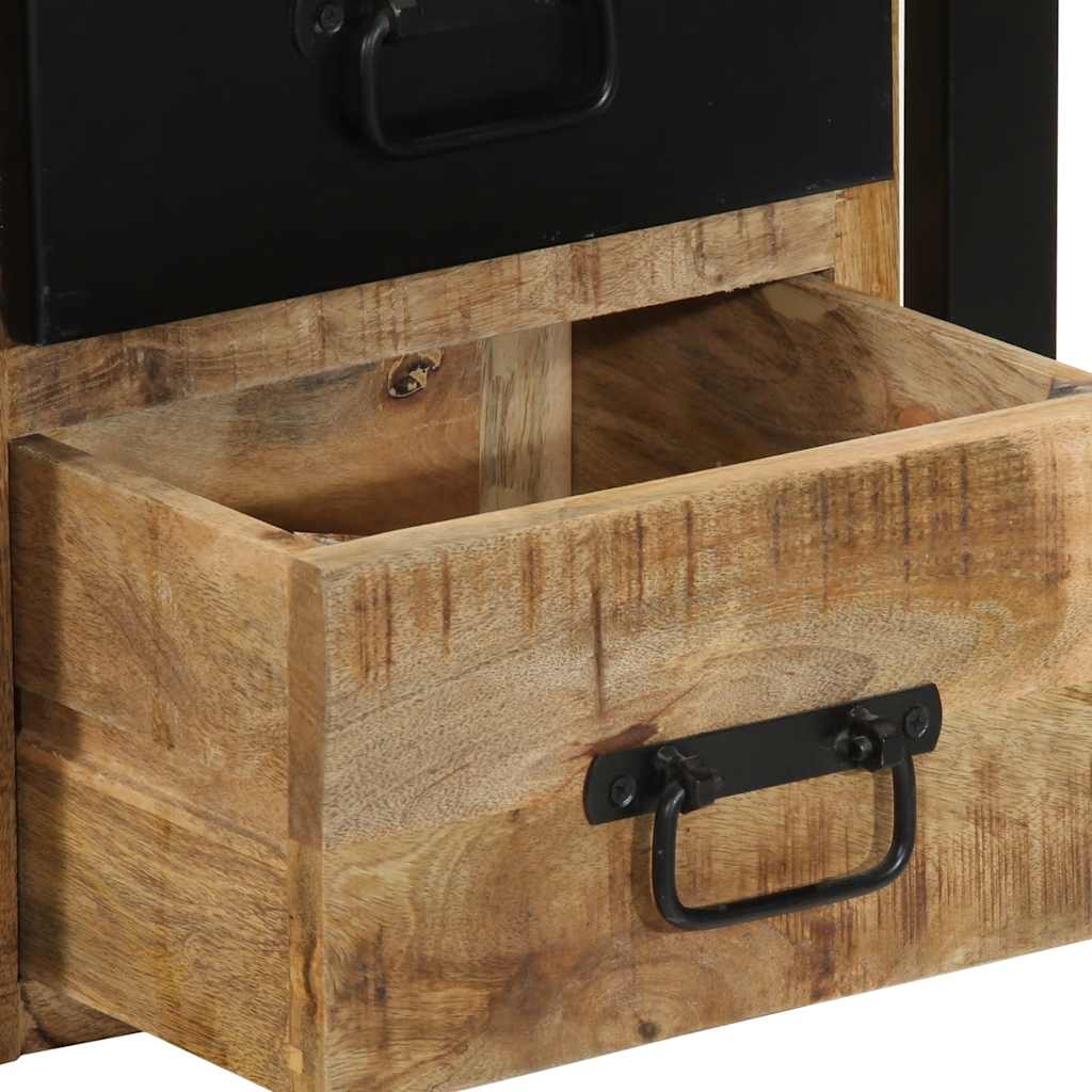 vidaXL Szafki nocne 2 szt. 40x35x40 cm Drewno lite surowe Mango