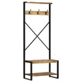 vidaXL Wieszak na ubrania 80x40x190 cm lite drewno surowe mango