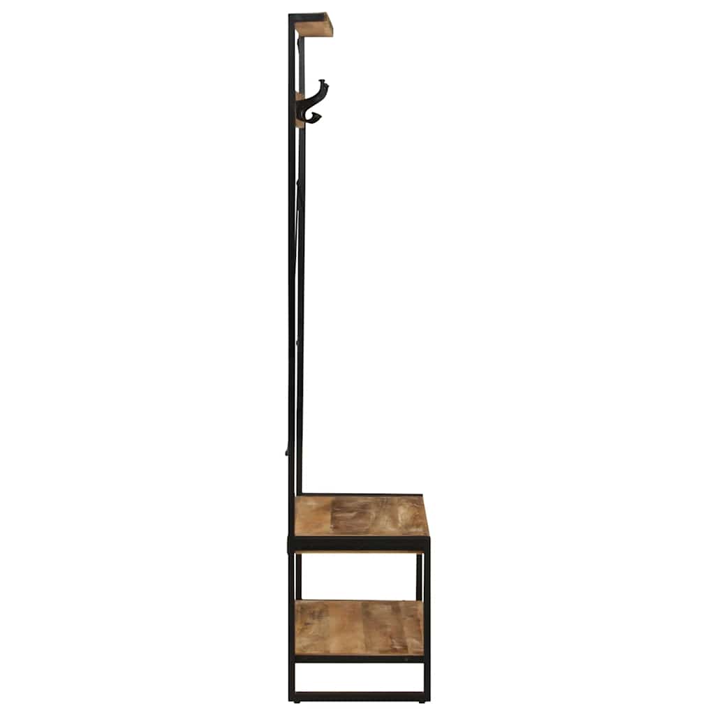 vidaXL Wieszak na ubrania 80x40x190 cm lite drewno surowe mango