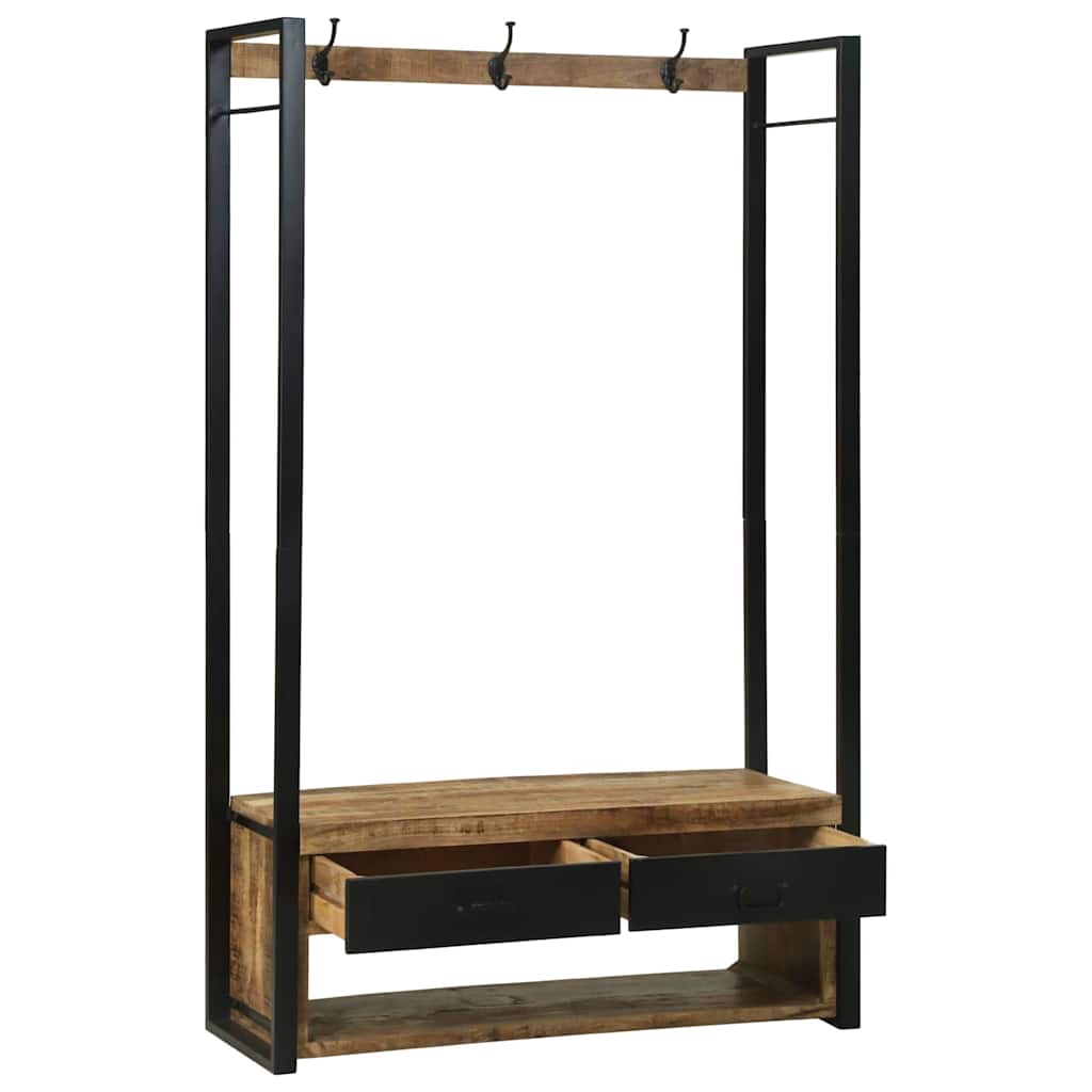 vidaXL Wieszak na Ubrania Brązowy 110 x 40 x 179 cm Lite drewno mango