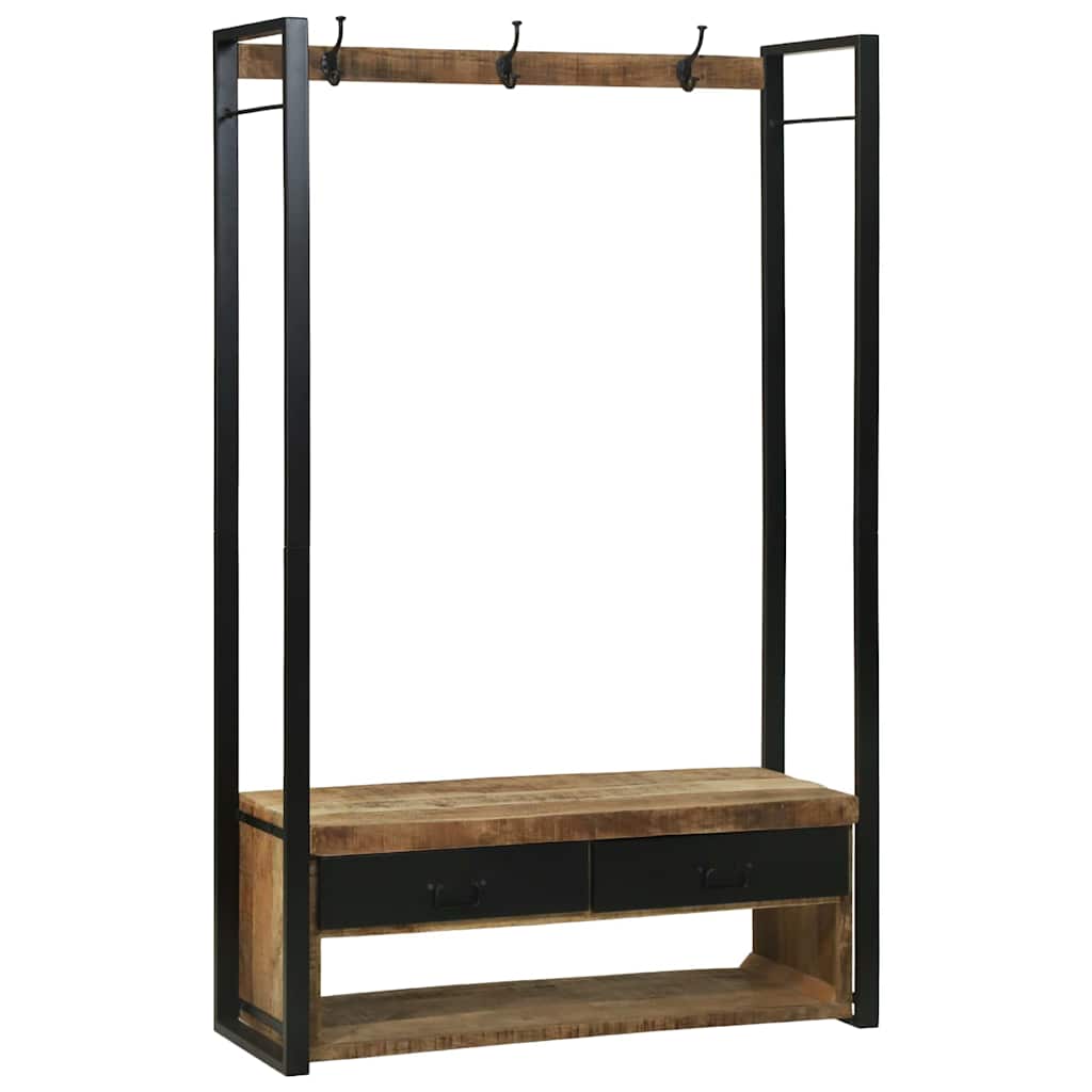 vidaXL Wieszak na Ubrania Brązowy 110 x 40 x 179 cm Lite drewno mango